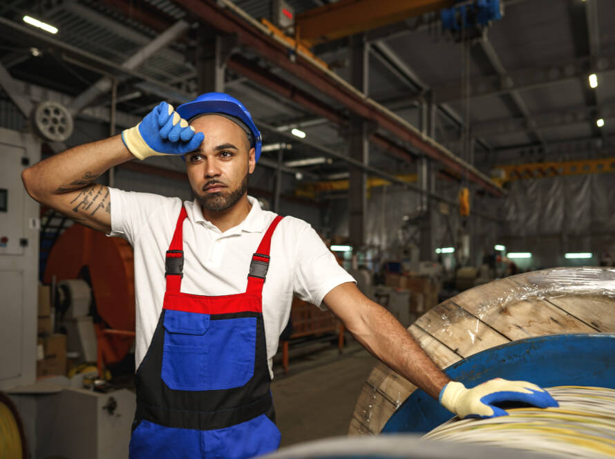 A young neyius factory workman